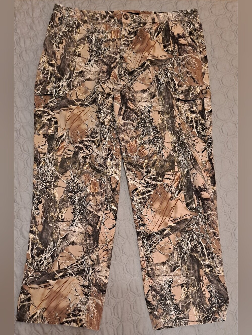True Timber Men's Camo Cargo Pants - Tan/Beige Sz XXL